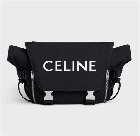 medium messenger trekking in nylon with celine print|MEDIUM MESSENGER TREKKING in nylon with celine print.